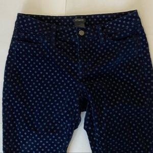 Navy Ann Taylor velvet ankle pants